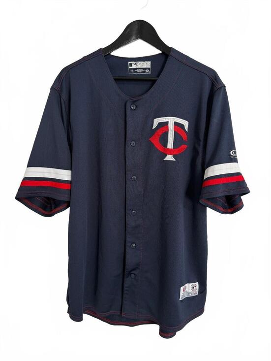MLB Other - Minnesota Twins Blue Stitched Baseball Jersey Size Large